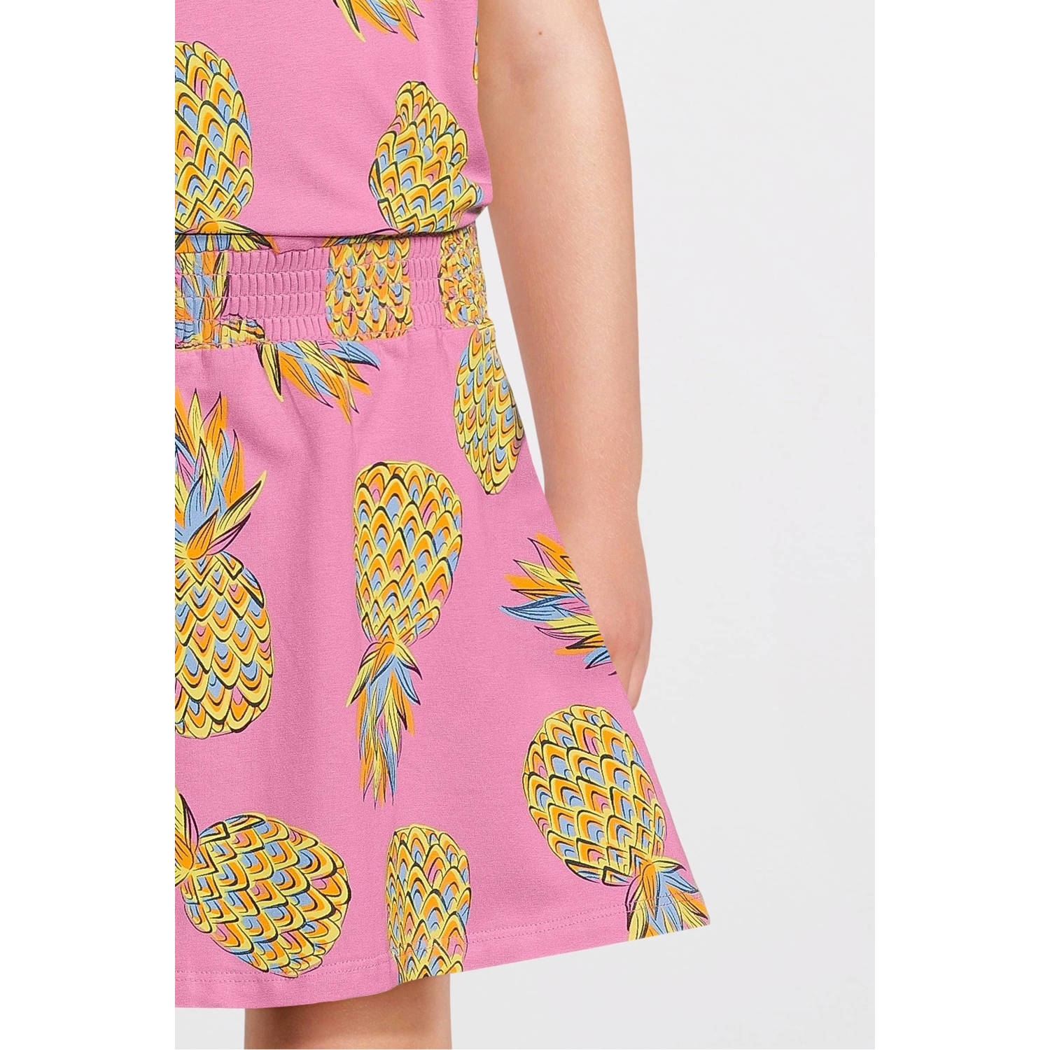 Orange Stars jurk Phyllis met all over print roze