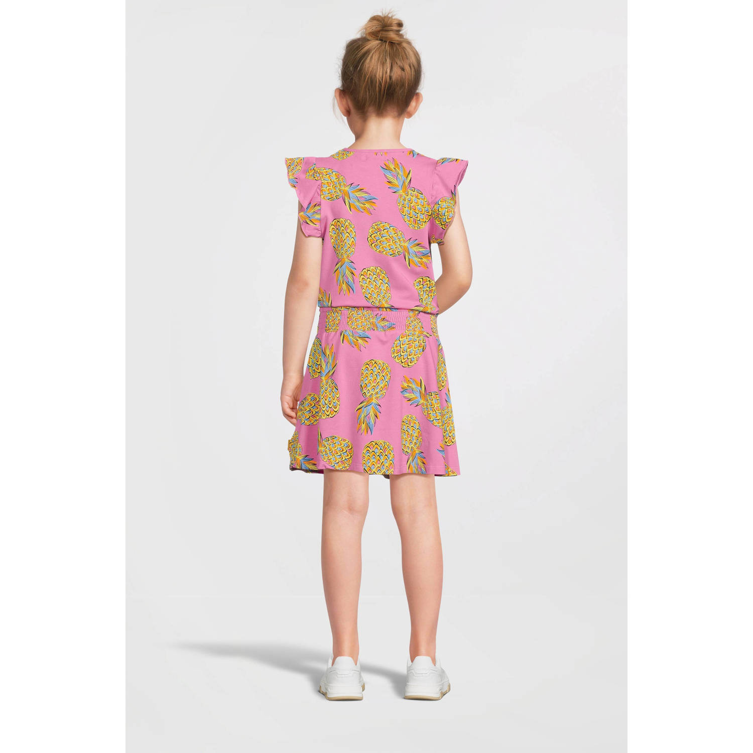 Orange Stars jurk Phyllis met all over print roze