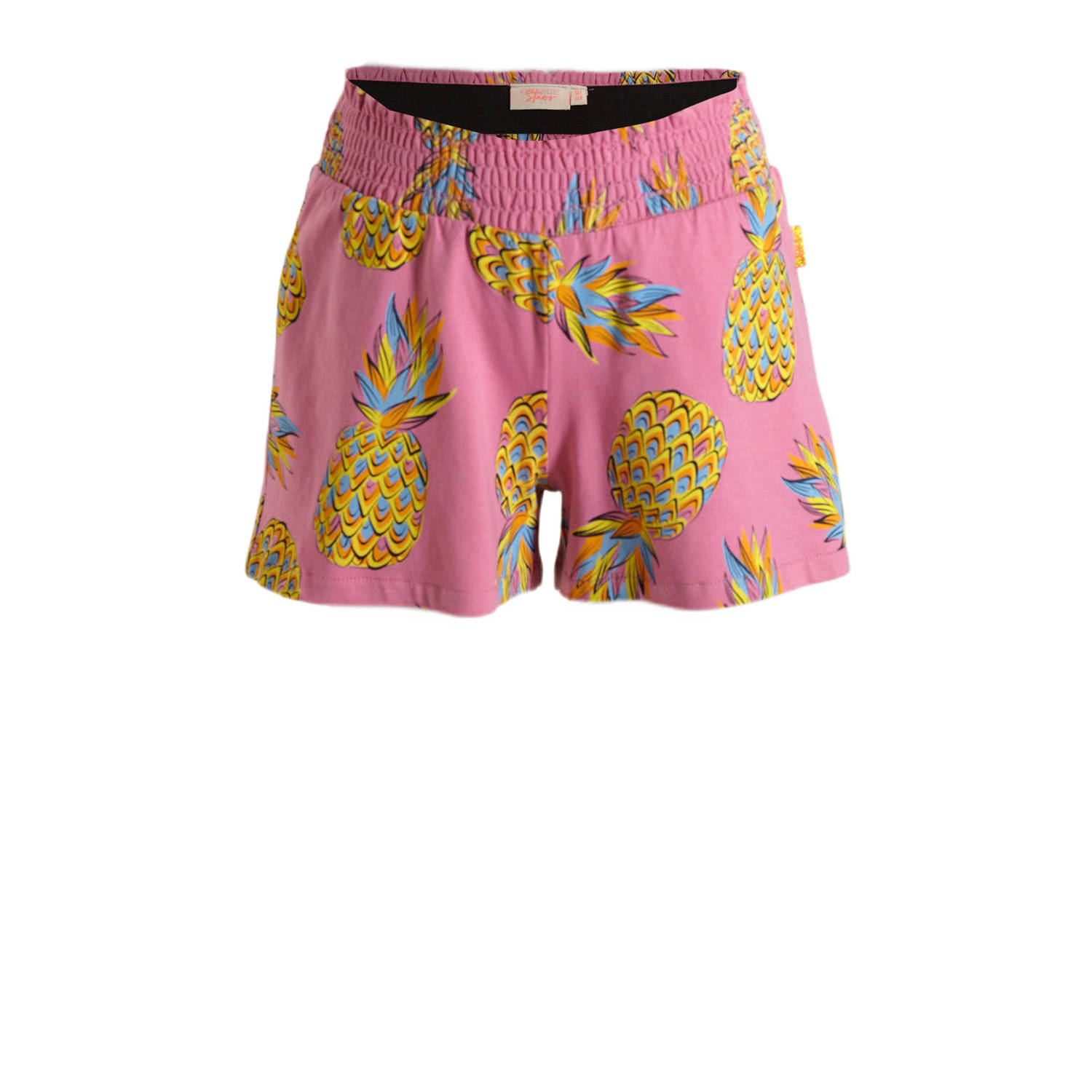 Orange Stars top + short Pieke met all over print roze