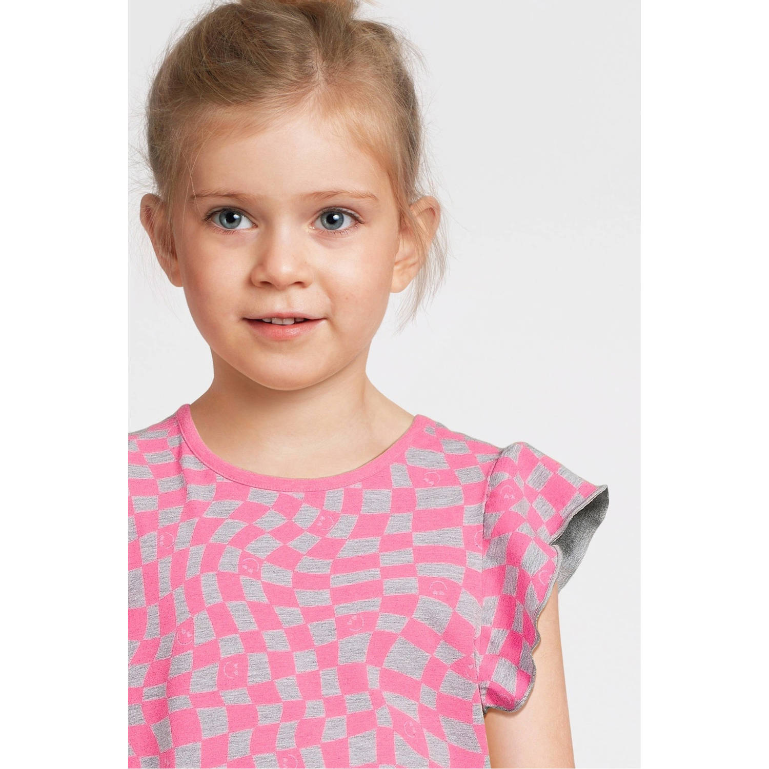 Orange Stars jurk Phyllis met all over print roze