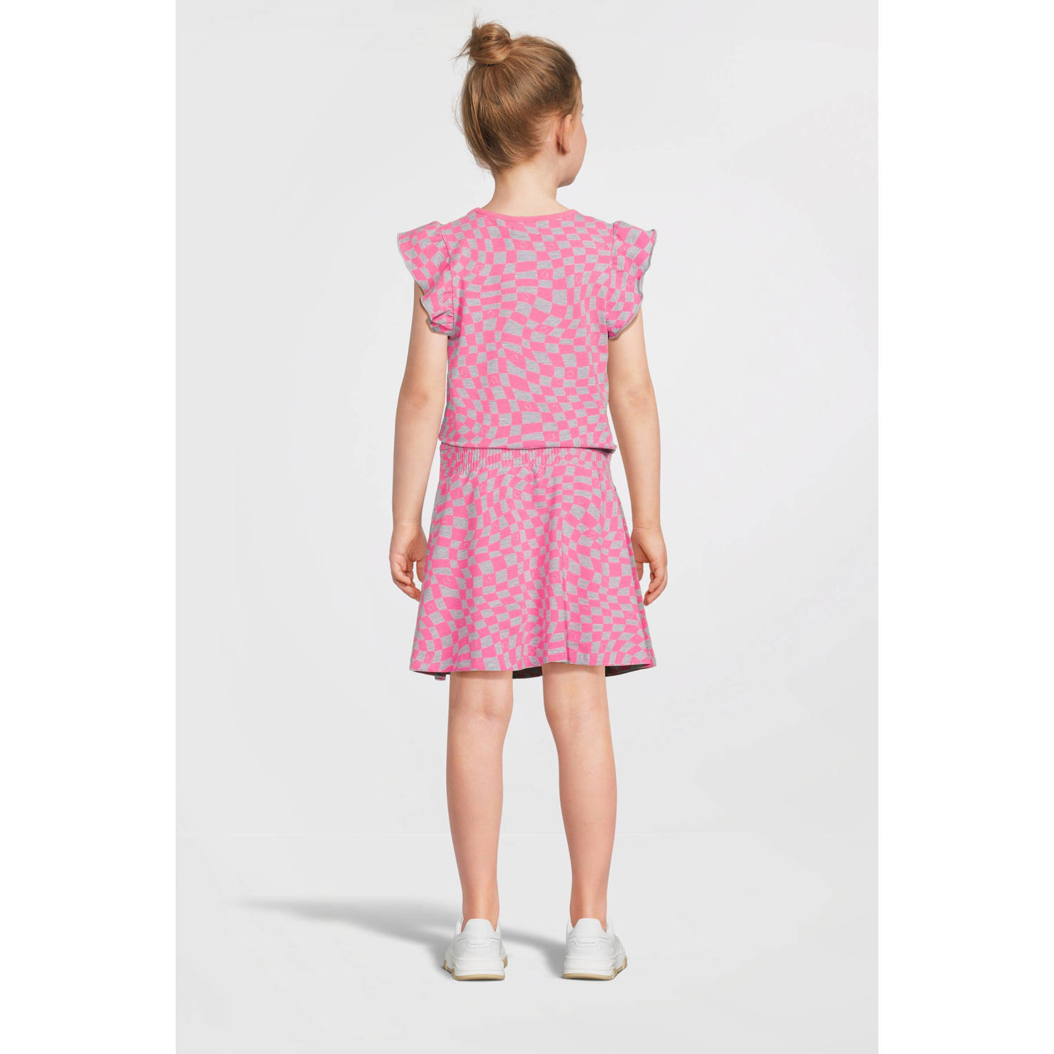 Orange Stars jurk Phyllis met all over print roze