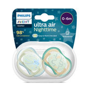 thumbnail: Philips AVENT Ultra Air Nighttime fopspeen 0-6 maand 2 stuks