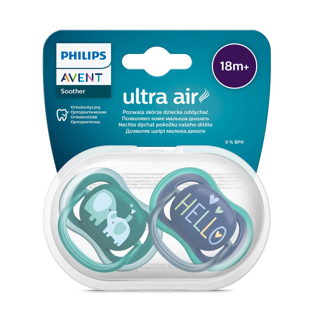 Philips AVENT Ultra Air Fopspeen 18M+ 2 stuks SCF349/18