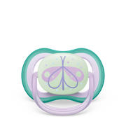 thumbnail: Philips AVENT Ultra Air Nighttime fopspeen 0-6M 2 stuks SCF376/19