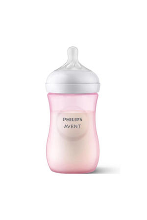 Natural Response babyfles roze - 260 ml (1 fles)