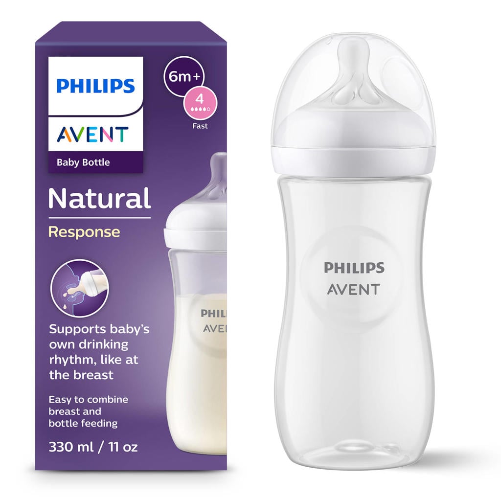 Philips AVENT Natural Response 1 babyfles – 330 ml – Flow 4 - SCY906/01