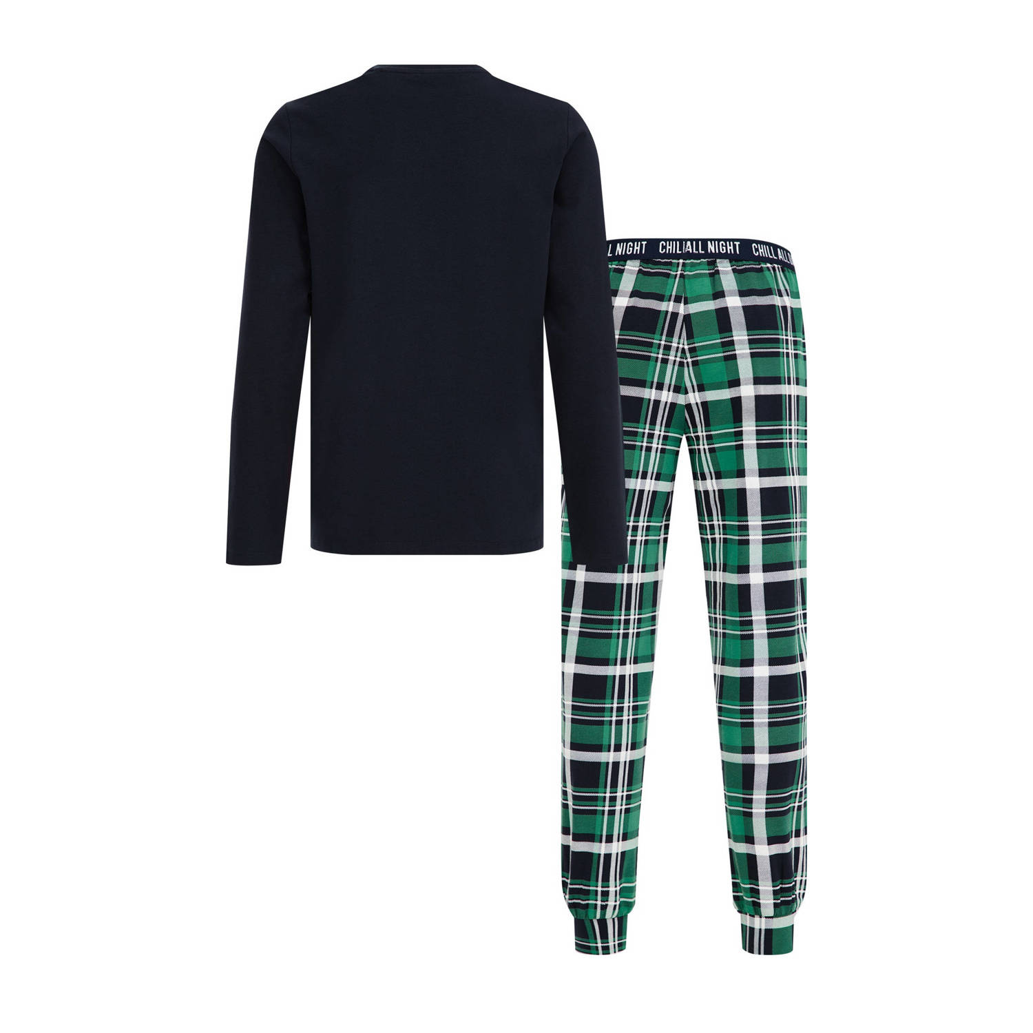 WE Fashion pyjama zwart groen