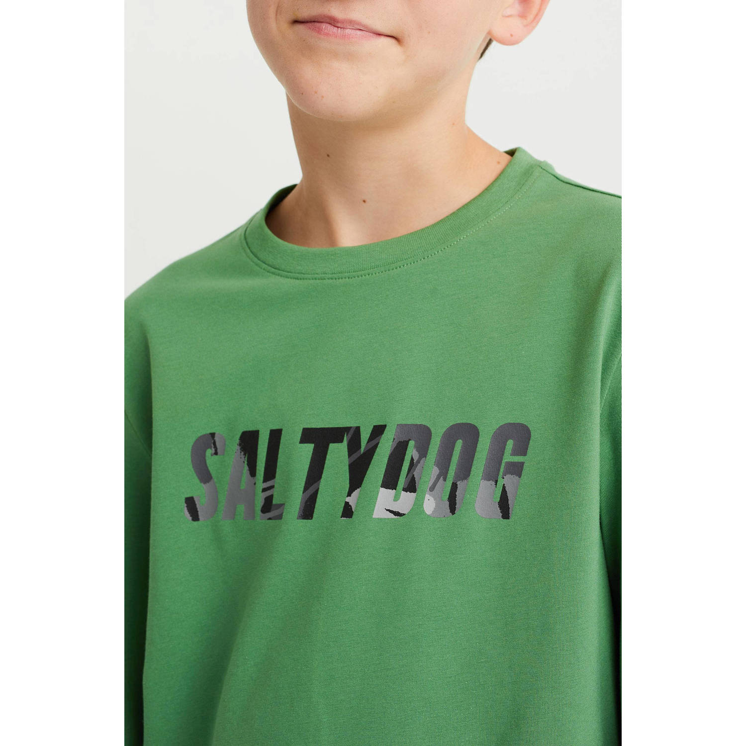 Salty Dog pyjama met all over print groen zwart