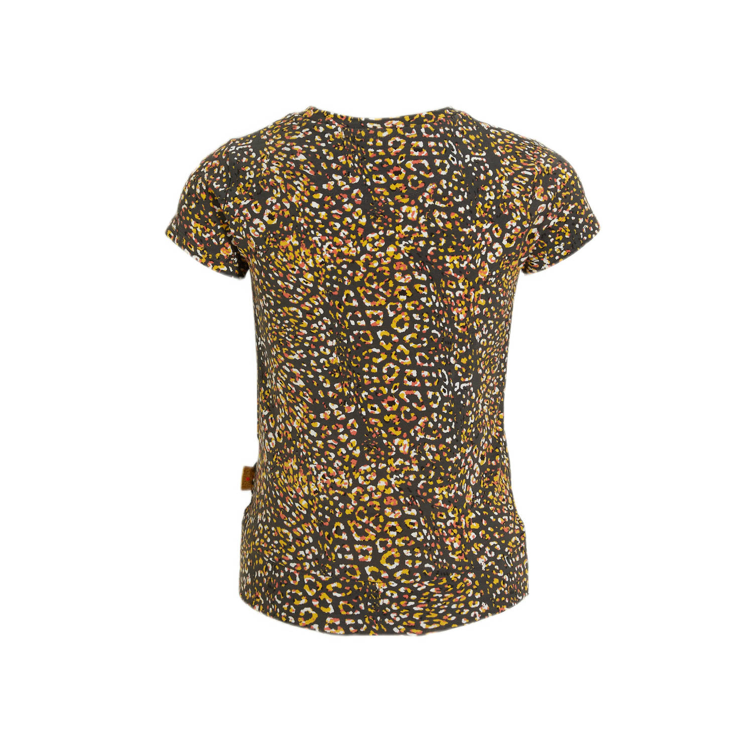 Orange Stars T-shirt Patrice met all over print donkergrijs