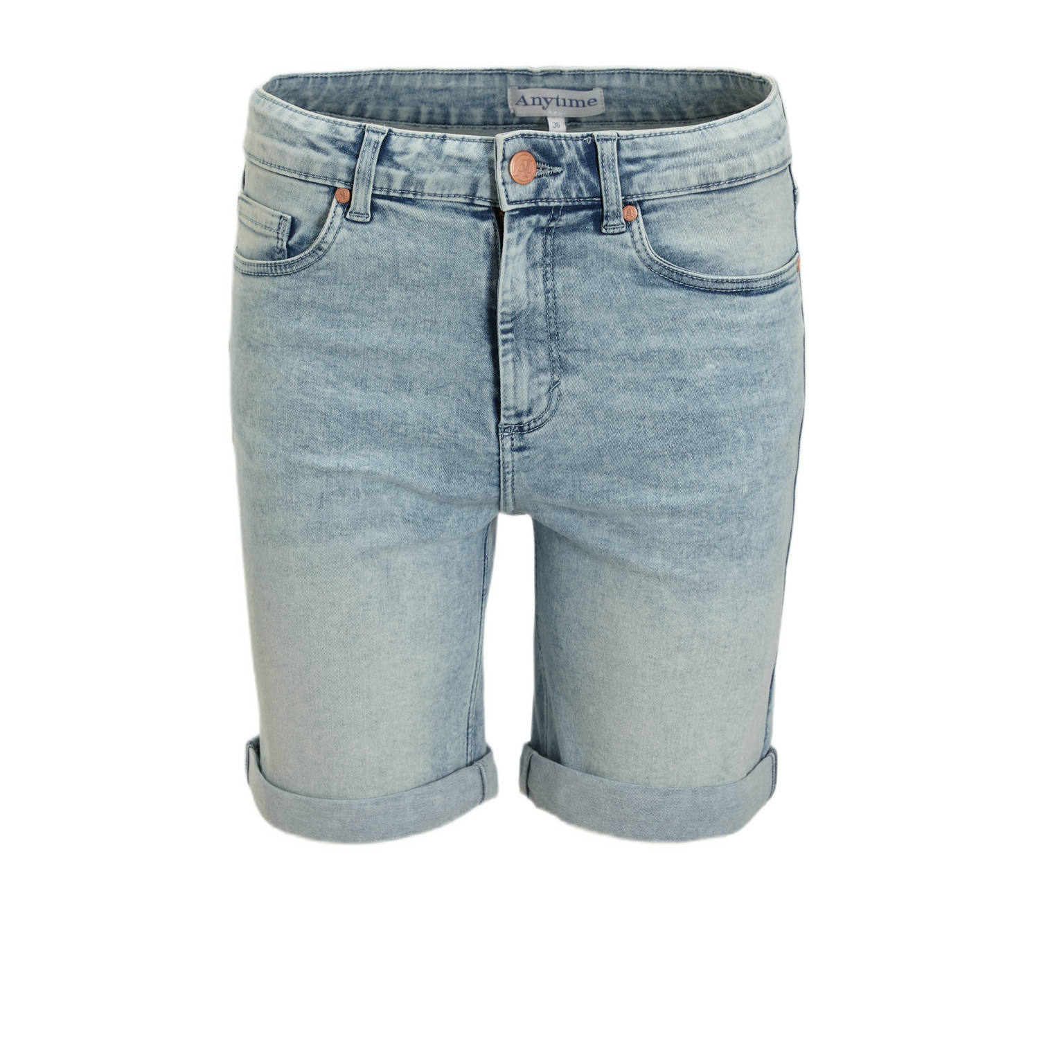 anytime denim short lichtblauw