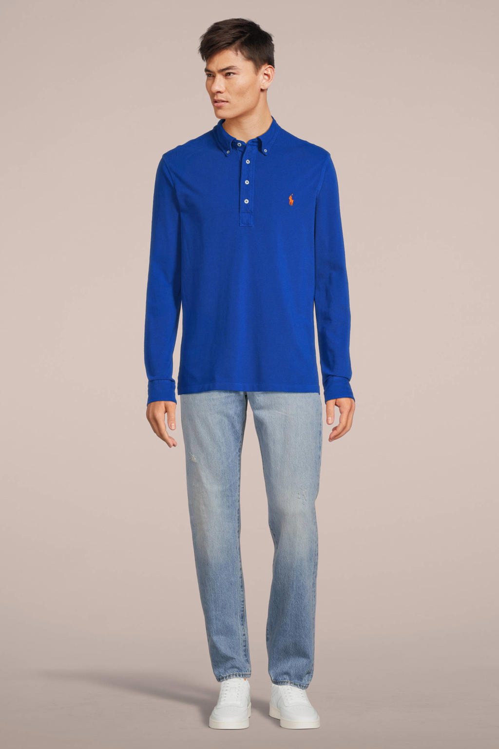 Slim fit top met lange mouwen en opengewerkt patroon - Olijfgroen | s.Oliver