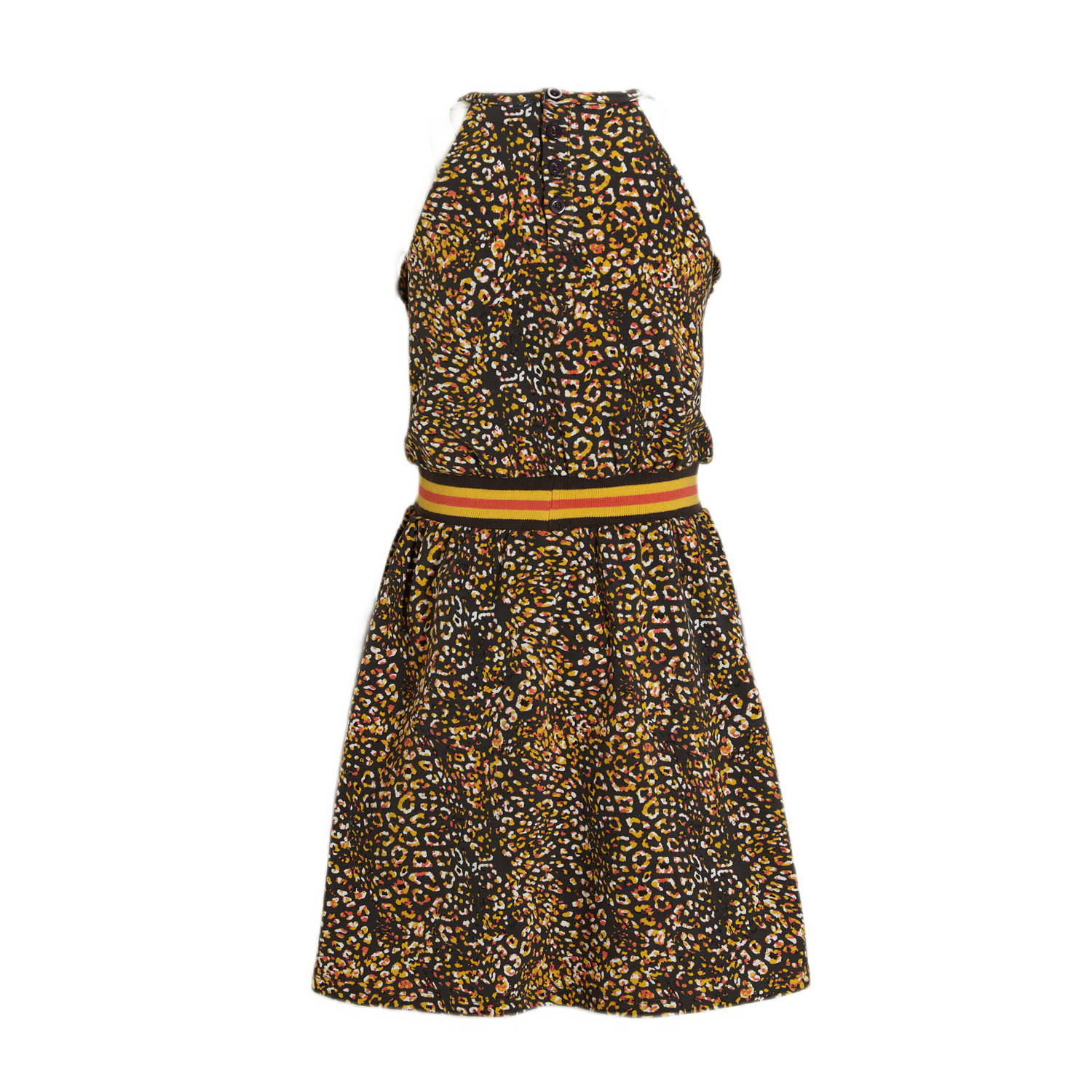 Orange Stars jurk Perihan met all over print donkergrijs