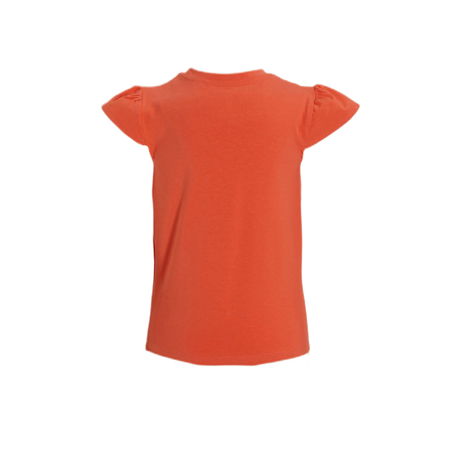anytime T-shirt met printopdruk koraalrood