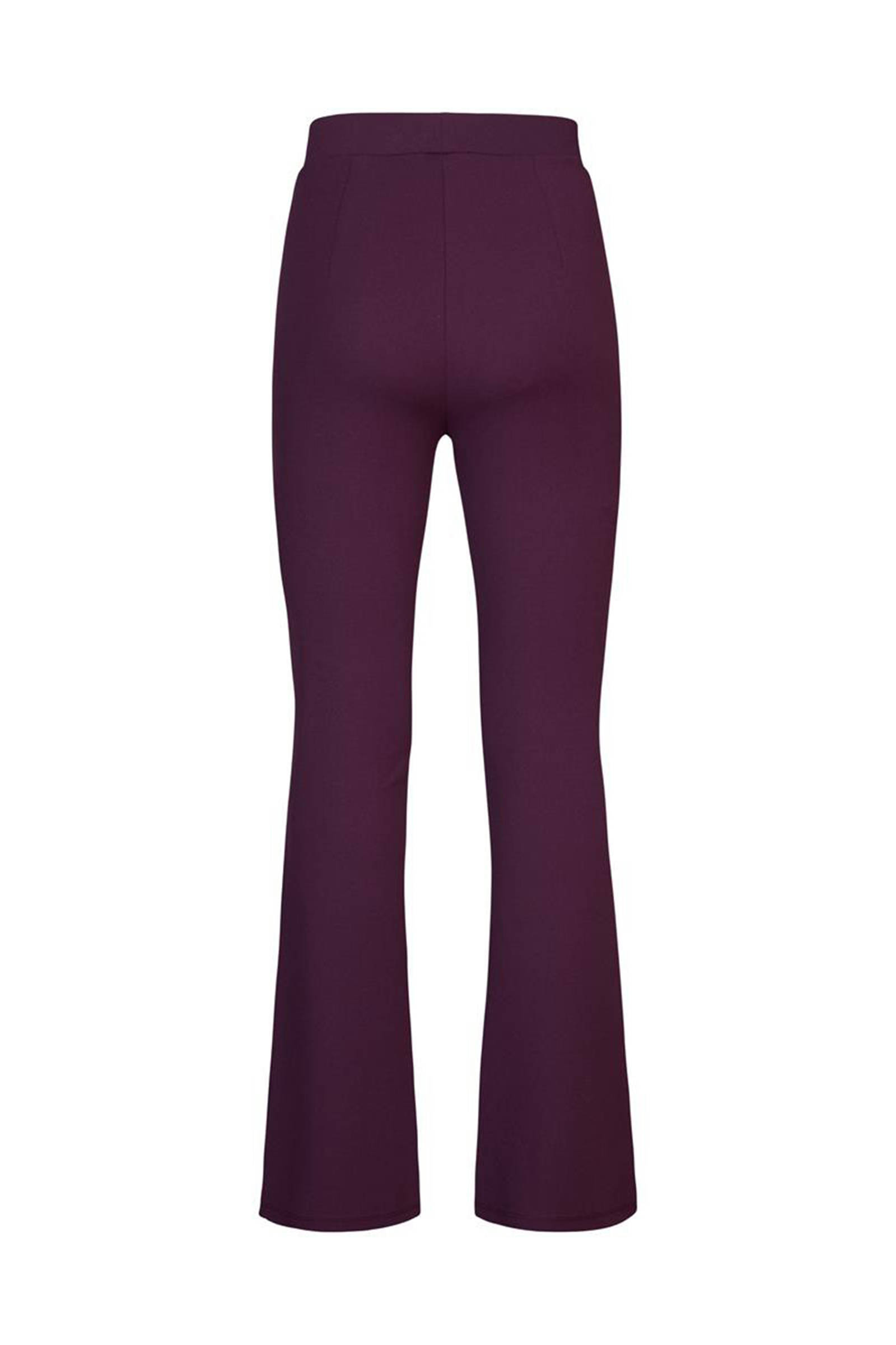 Miss Etam Regulier slim fit broek Mara aubergine wehkamp