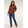 Miss Etam Regulier trui Letizia rib sweater bruin