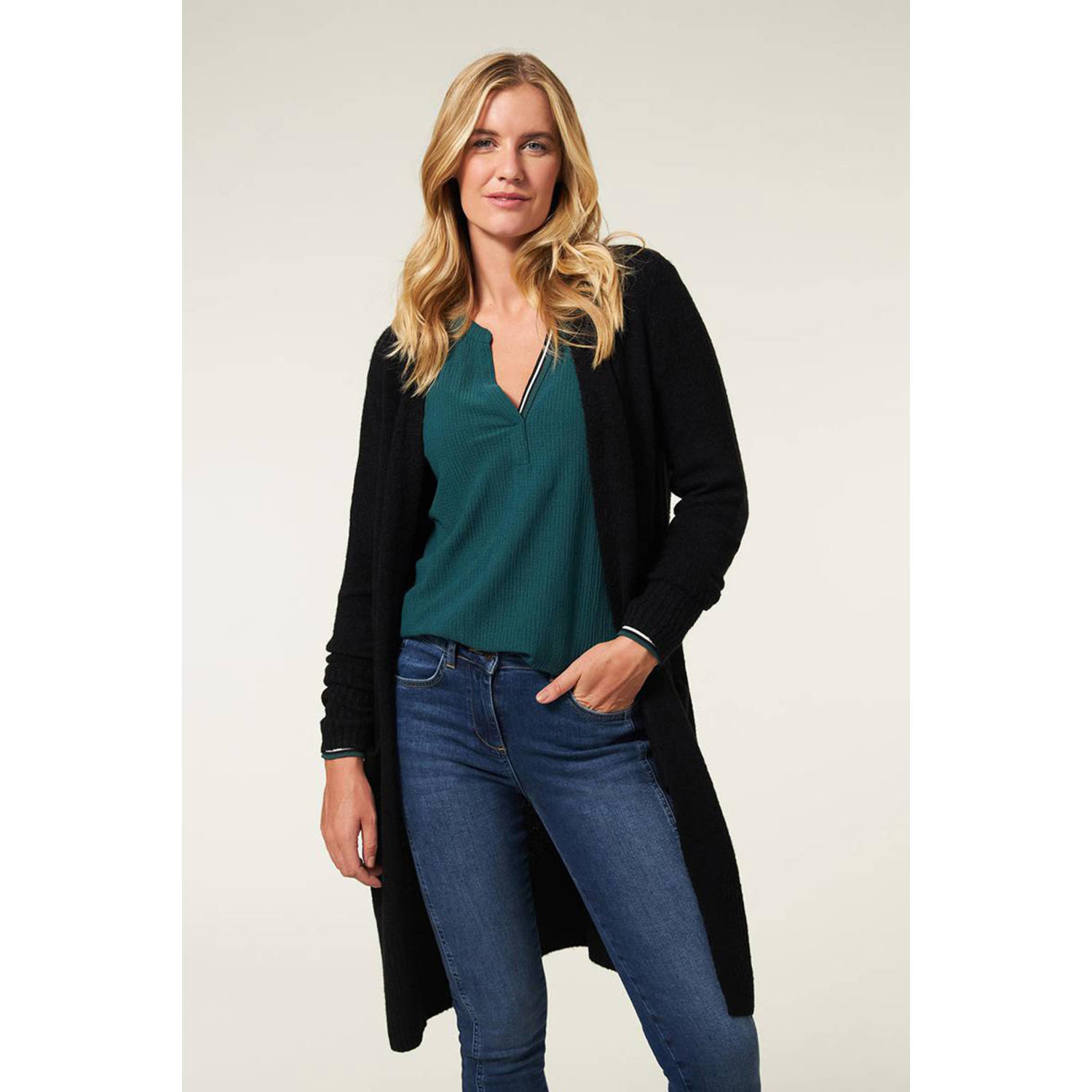 Miss Etam Regulier vest Merel cardigan zwart