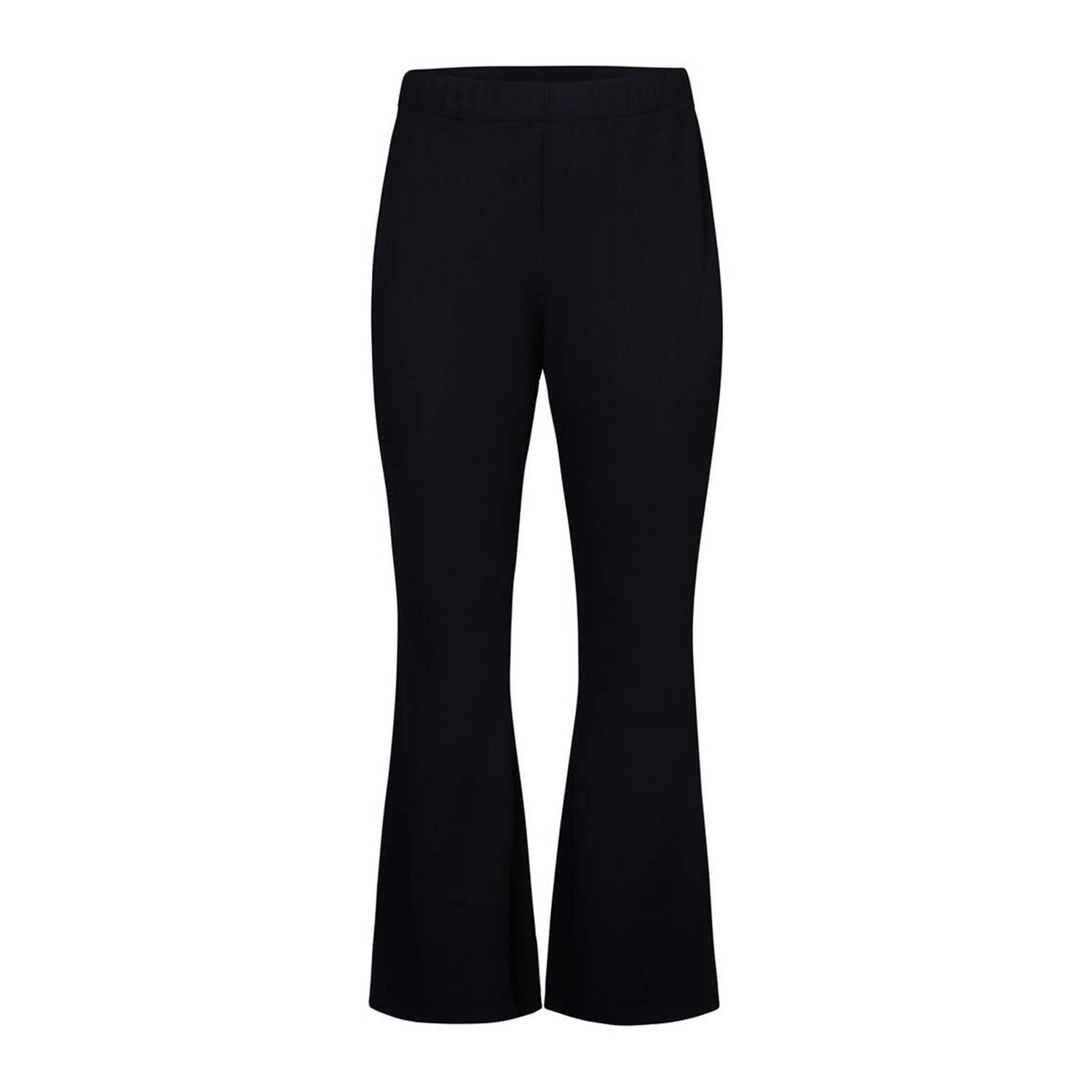 Miss Etam Plus flared broek Mara flared pants AW zwart