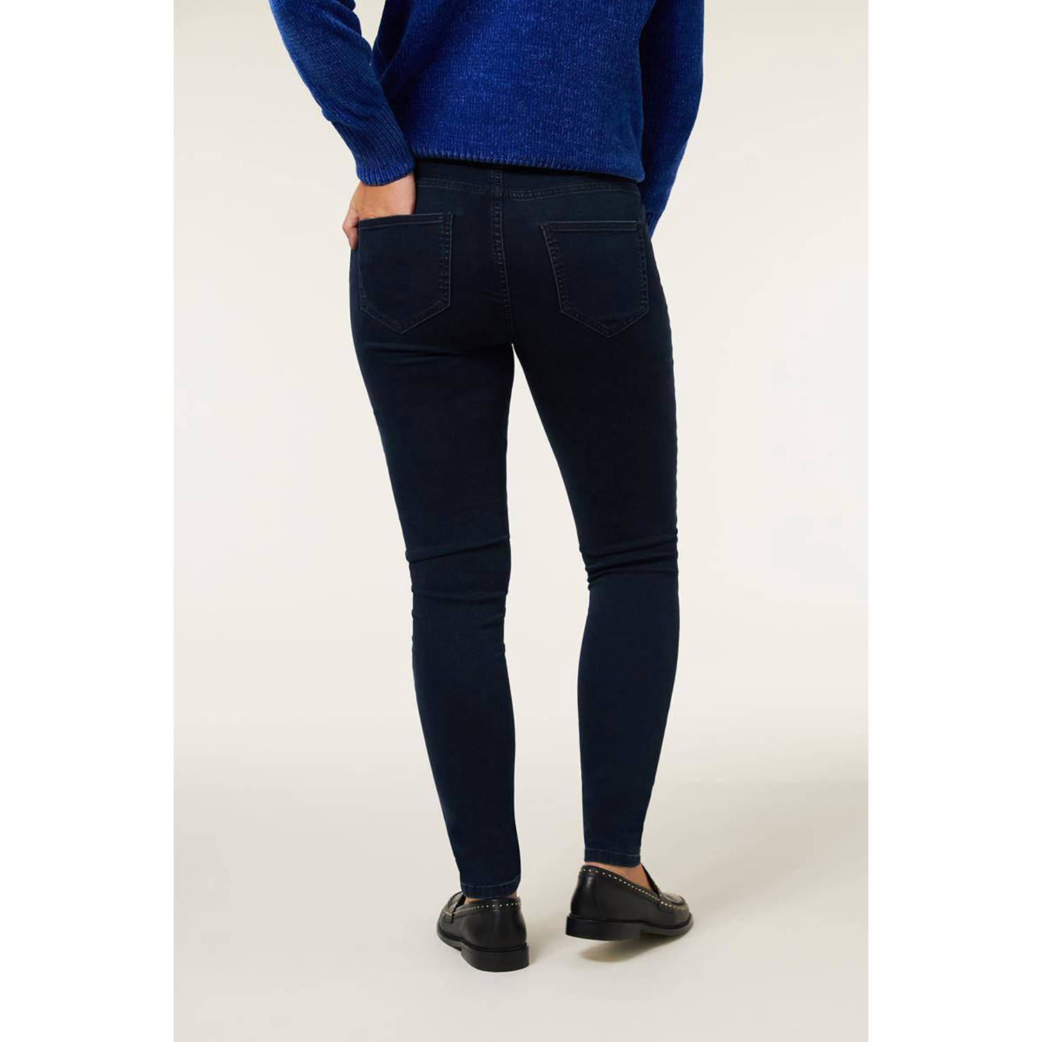 Miss Etam Regulier high waist skinny jeans Hanna dark blue denim