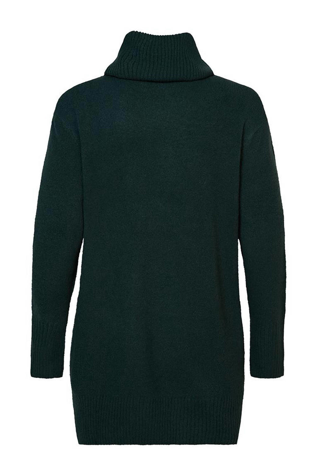 Miss Etam Plus gebreide tuniek donkergroen | wehkamp