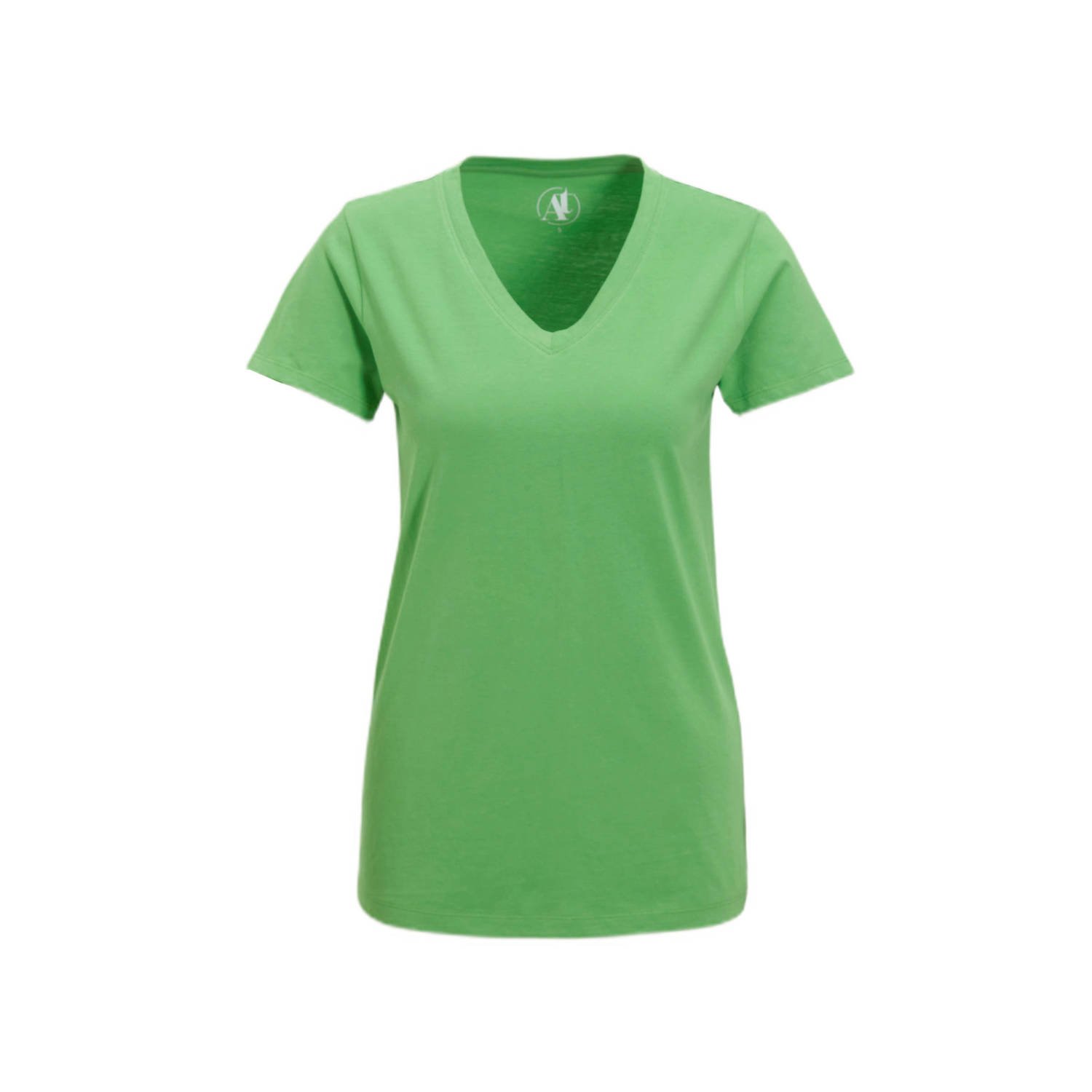 Anytime T-shirt met V-hals groen