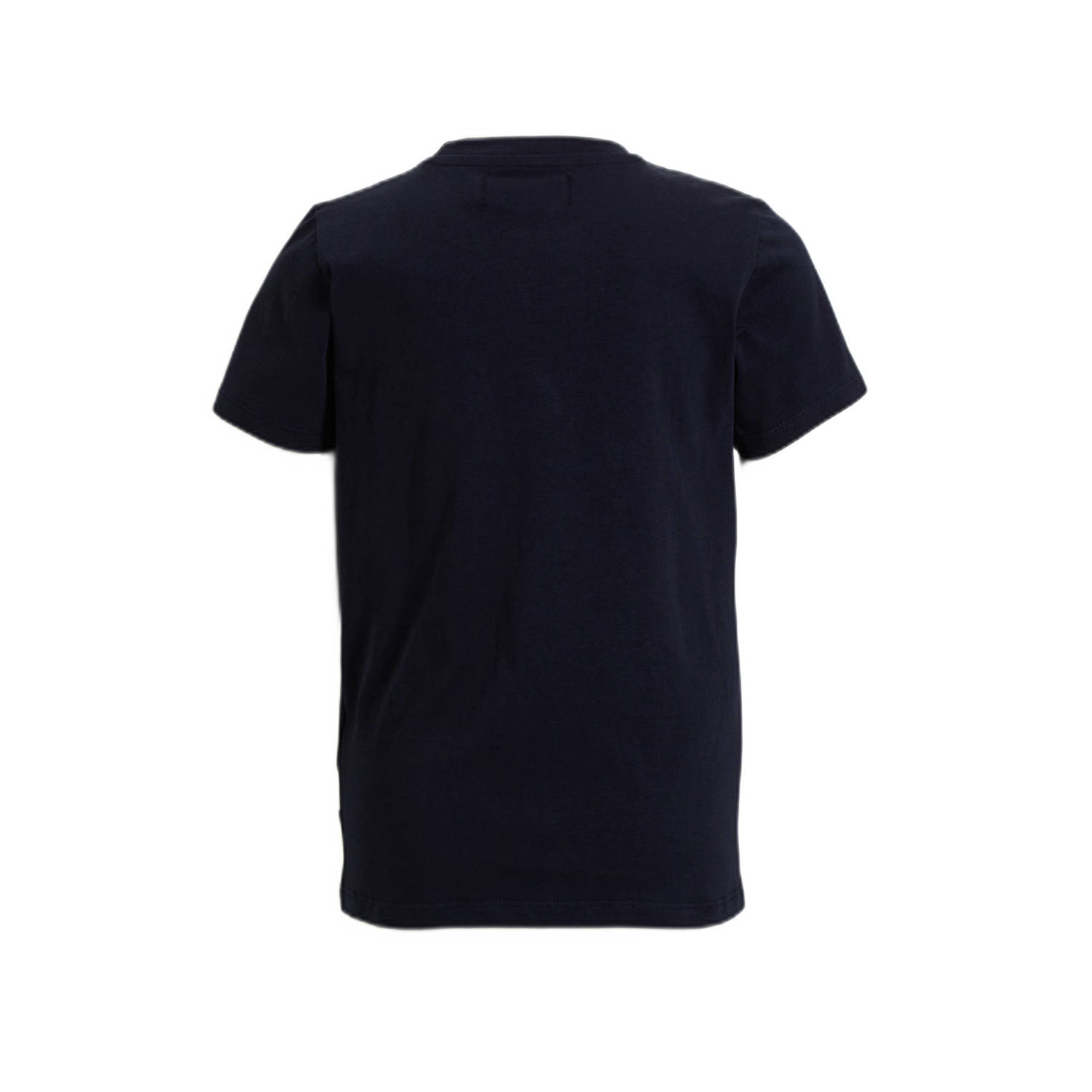 Orange Stars T-shirt Pepe met tekstopdruk navy