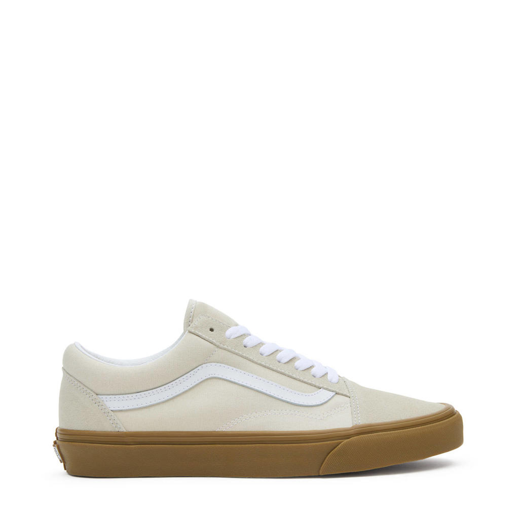 Ecru unisex VANS Old Skool sneakers gum van suède/voering: textiel/voering: eva met veters