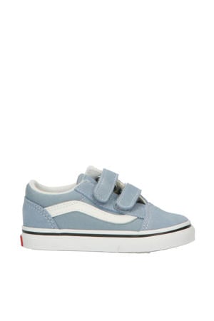 Old Skool V-Color Theory suède sneakers lichtblauw