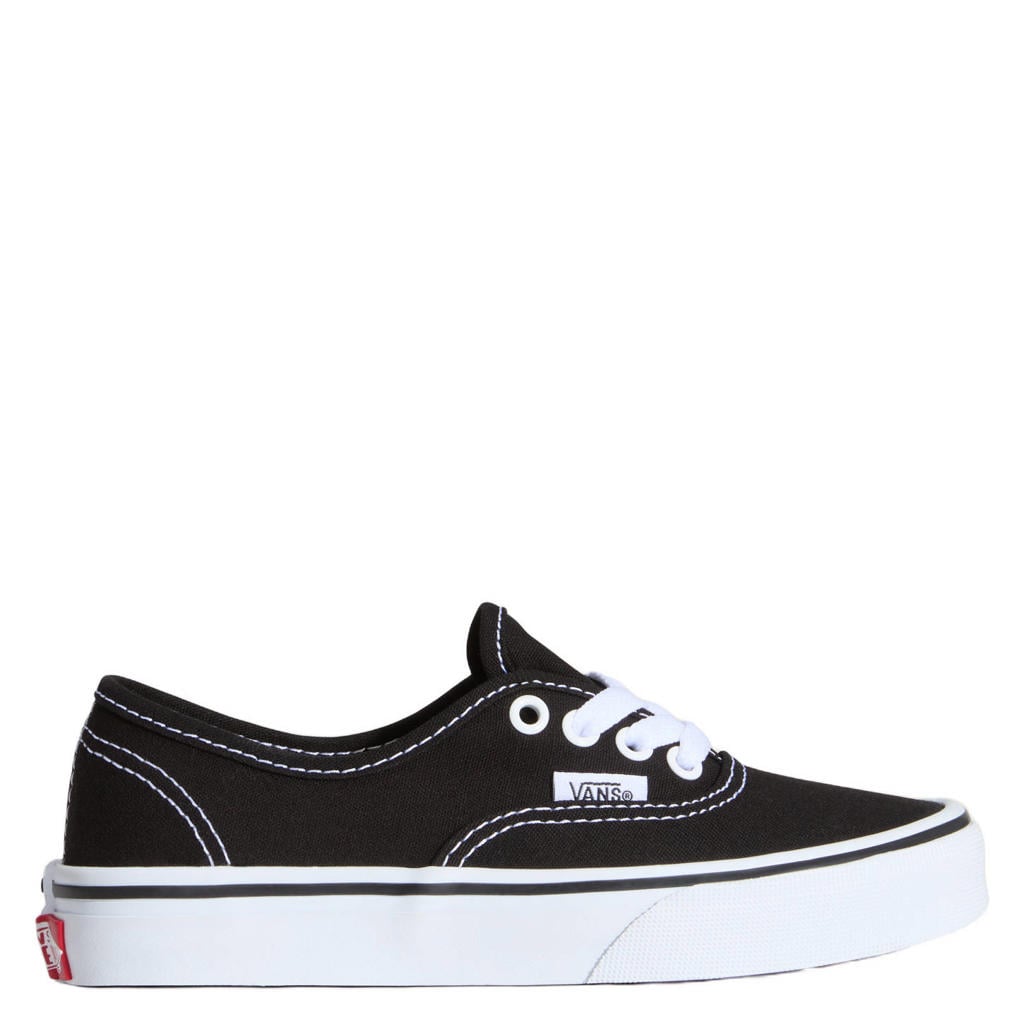 Zwarte jongens en meisjes Vans Authentic sneakers met veters