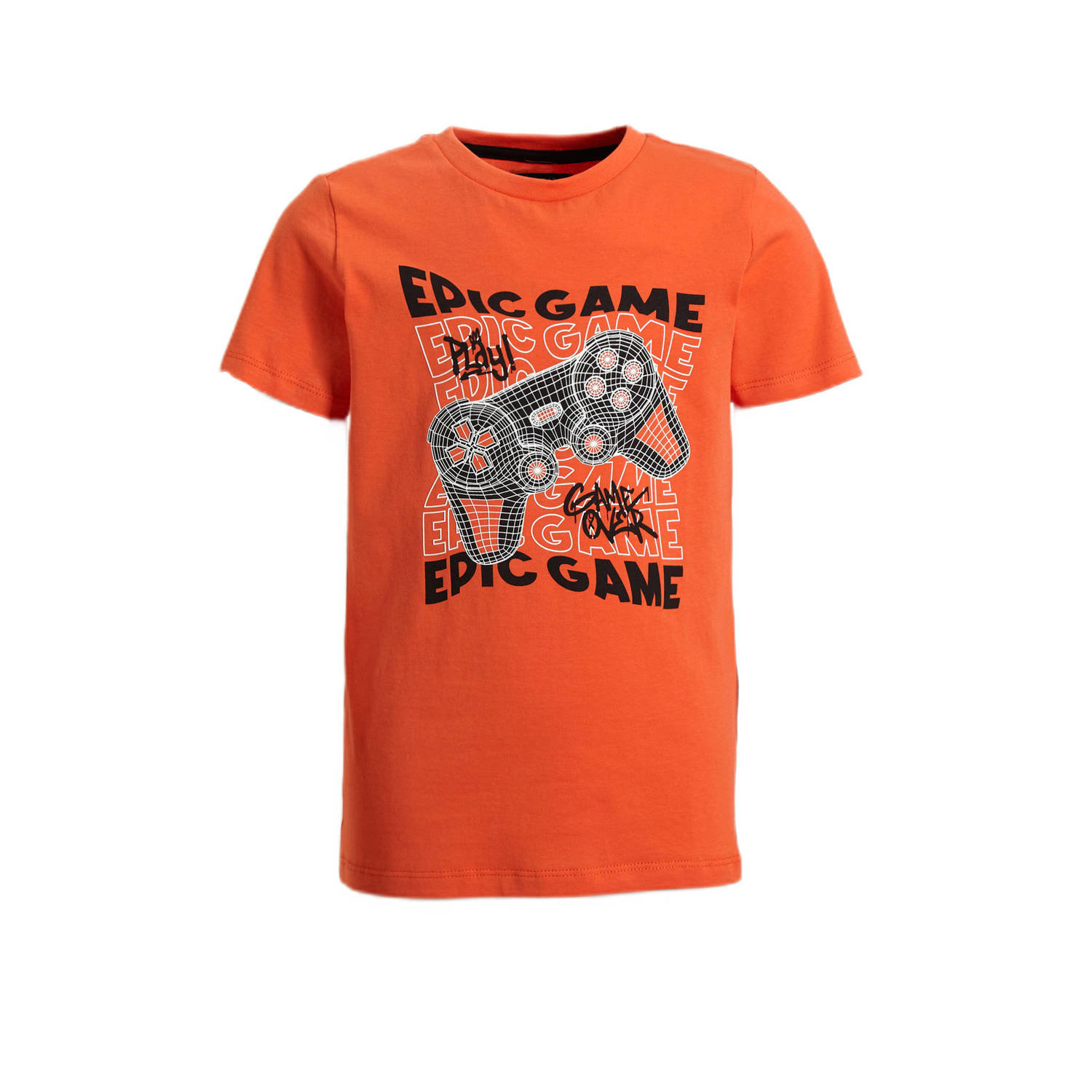 Orange Stars T-shirt Philip met printopdruk oranje