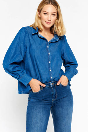 denim blouse medium blue denim
