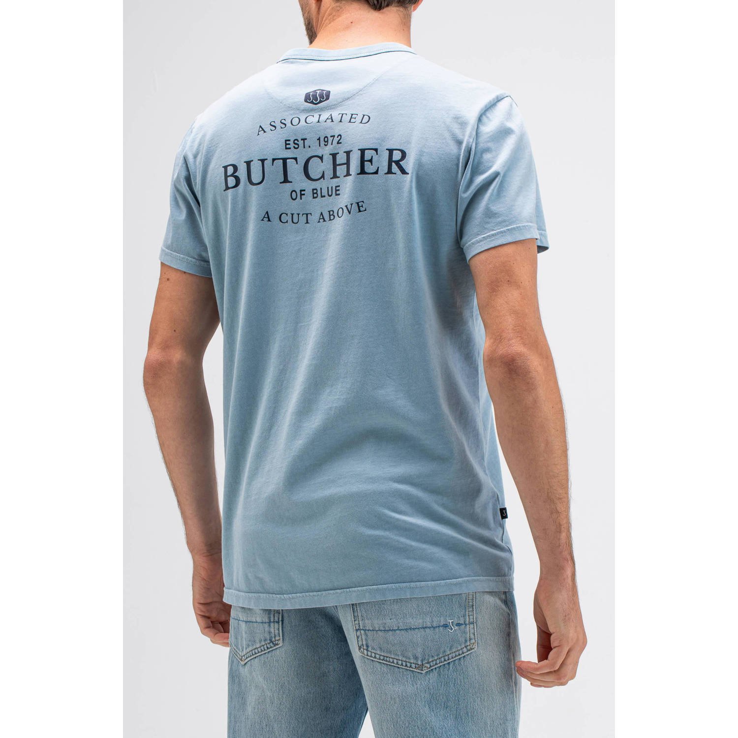 Butcher of Blue T-shirt Army met backprint horizon blue