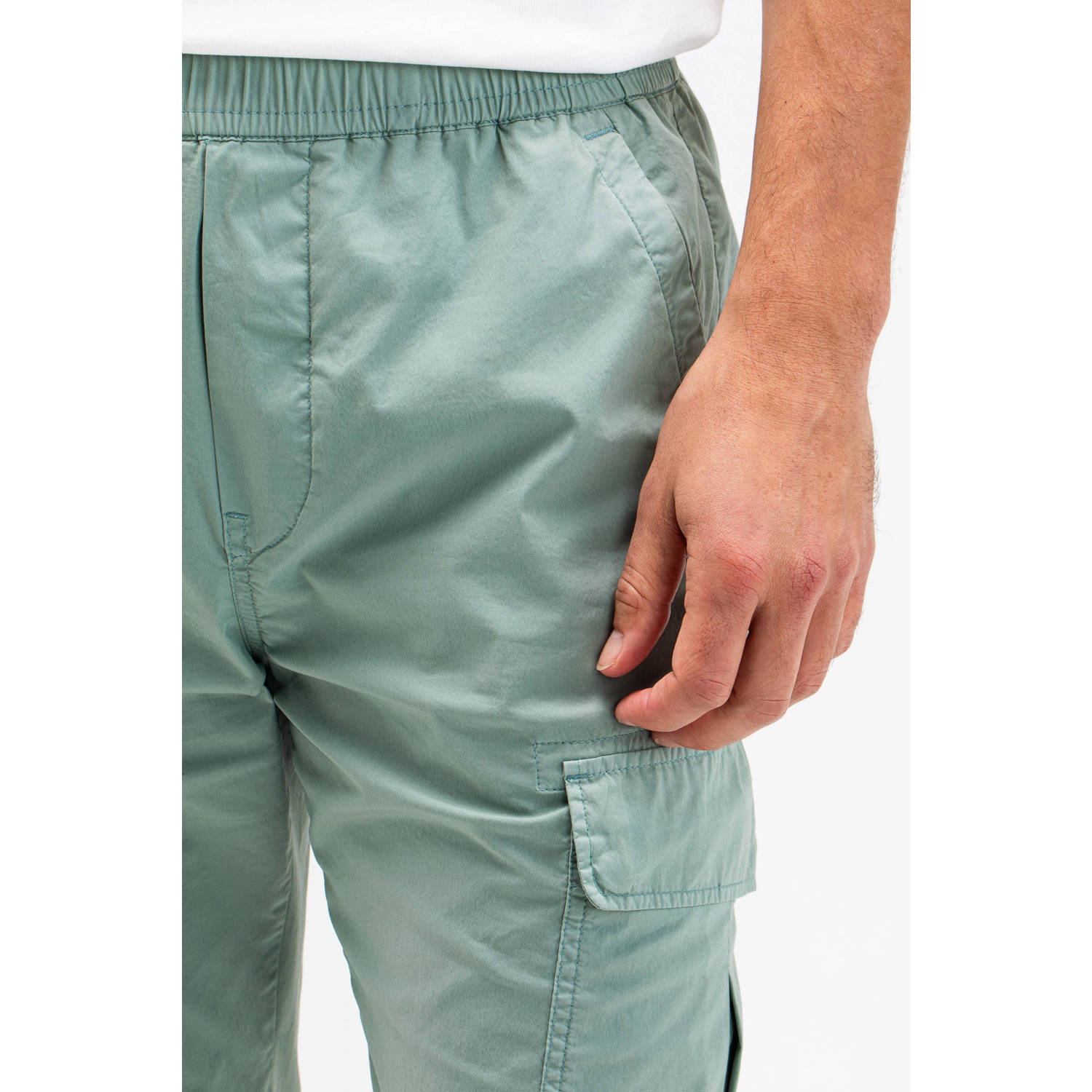 Butcher of Blue slim fit cargo broek Tristan ice green