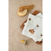 thumbnail: Meyco hydrofiel monddoekje Forest Animals 30x30 cm - toffee (set van 3)