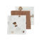 Meyco hydrofiel monddoekje Forest Animals 30x30 cm - toffee (set van 3)