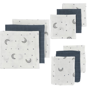 hydrofiele starterset Baby Moon - indigo (set van 9)