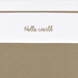 baby ledikantlaken Hello World taupe