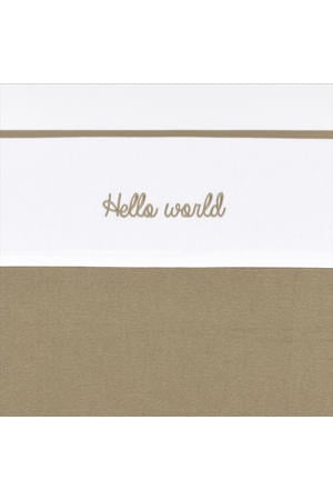 baby ledikantlaken Hello World taupe