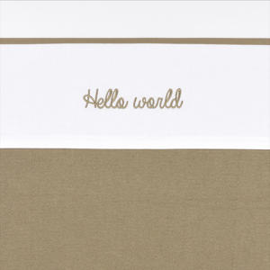 baby ledikantlaken Hello World taupe