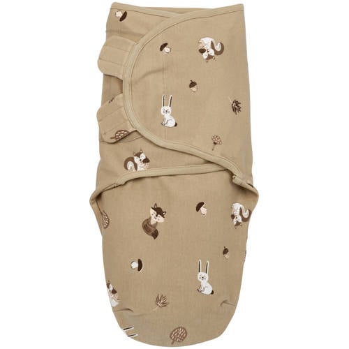 Meyco inbakerdoek Forest Animals 0-6 maanden sand afbeelding