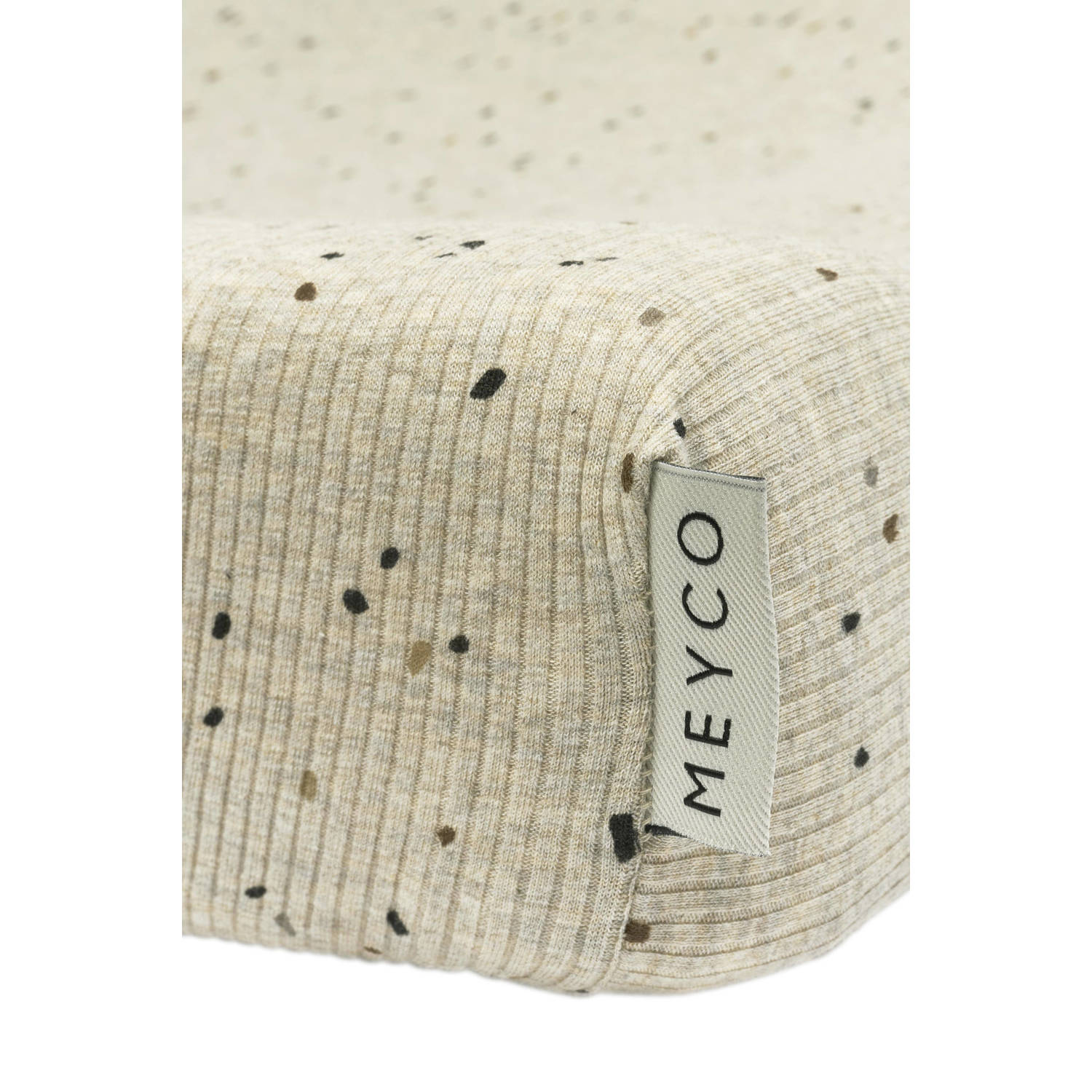Meyco Rib Mini Spot aankleedkussenhoes sand melange
