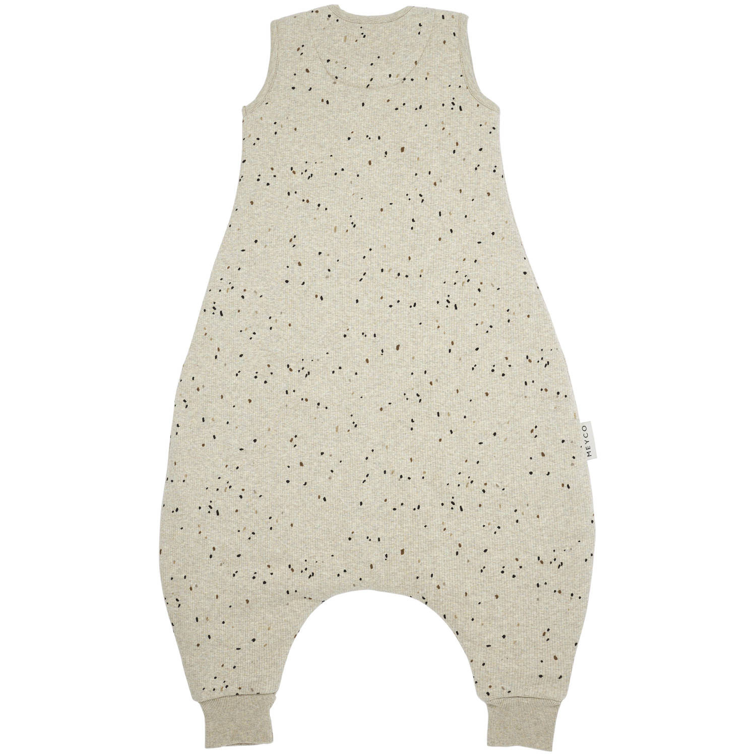 Meyco baby winter slaapoverall jumper Rib Mini Spot sand melange