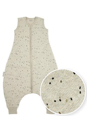 baby winter slaapoverall jumper Rib Mini Spot sand melange