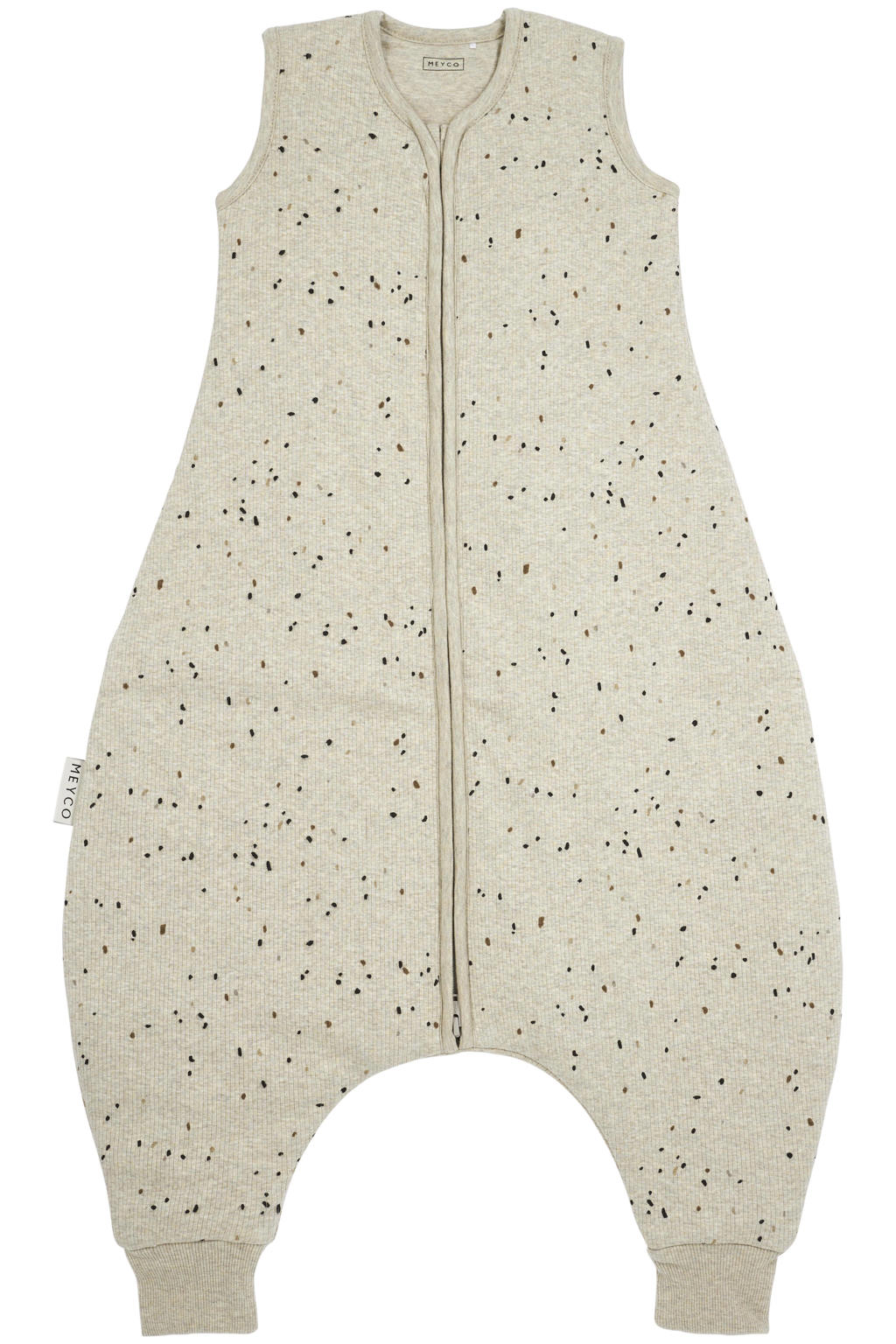 Meyco baby winter slaapoverall jumper Rib Mini Spot sand melange
