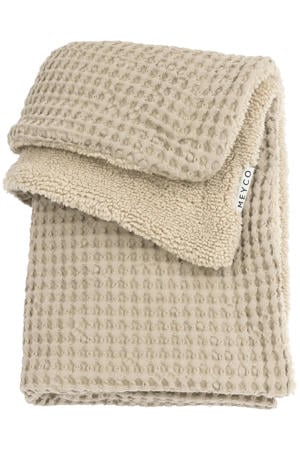 wiegdeken wafel teddy sand