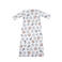 Meyco baby slaapzak met afritsbare mouwen Animal wit/bruin/zwart 60 cm