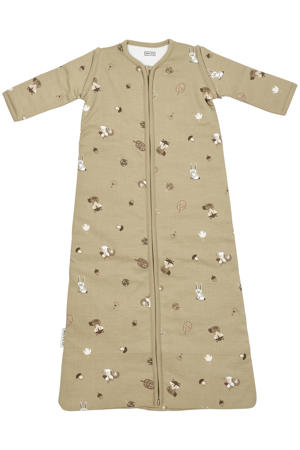baby slaapzak met afritsbare mouwen Forest Animals sand
