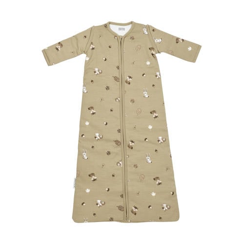 Meyco baby slaapzak met afritsbare mouwen Forest Animals sand afbeelding