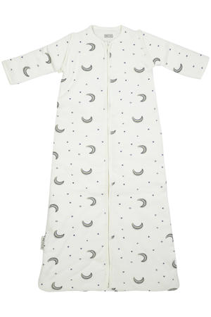 baby slaapzak met afritsbare mouwen Moon wit/indigo
