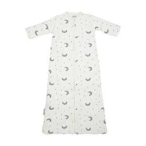 baby slaapzak met afritsbare mouwen Moon wit/indigo