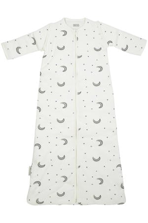 baby slaapzak met afritsbare mouwen Moon wit/indigo